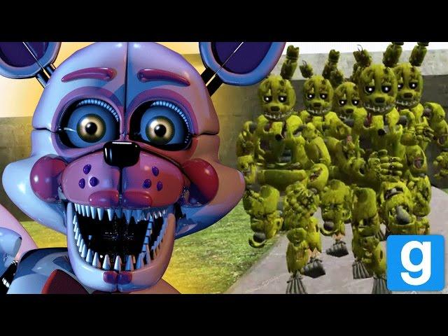 SPRINGTRAP HORDE VS THE ANIMATRONICS! || GMOD FNAF (Five Nights at Freddys Garrys Mod)