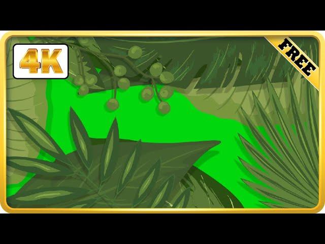 Leaves Transition effect green screen video