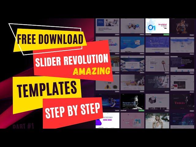 Slider revolution templates Free download  step by step | slider revolution wordpress tutorial