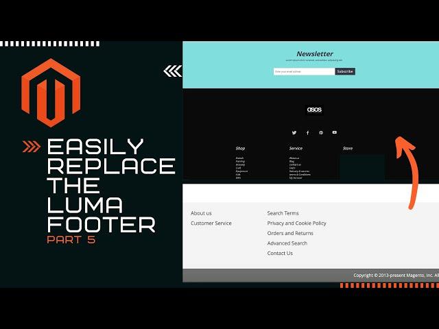 Customise the Luma footer - front end theme development - Magento 2