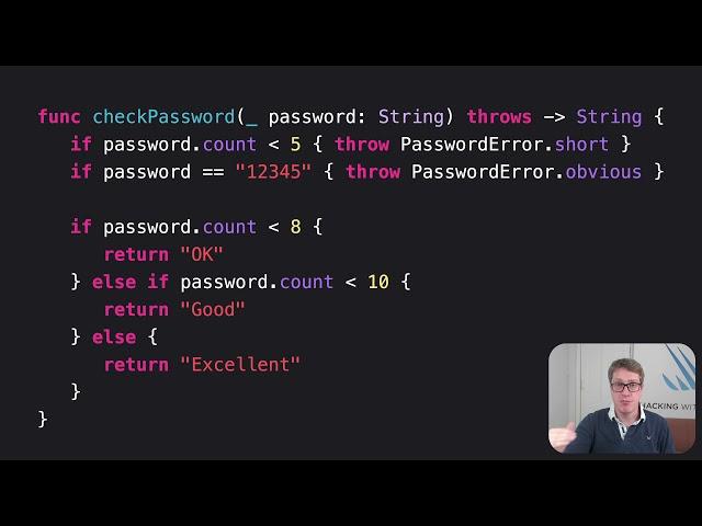 How to handle errors in functions – Swift for Complete Beginners