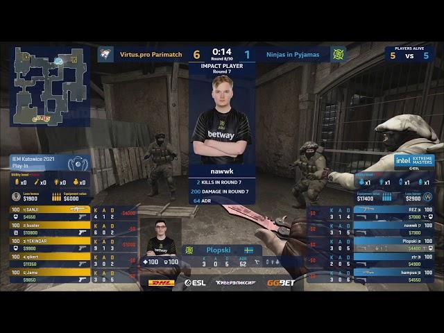 NIP vs Virtus.pro (1-0) BO3 | IEM Katowice 2021