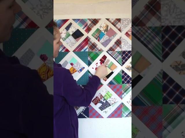 Put your quilt blocks on point with this super easy process - link to full tutorial in description