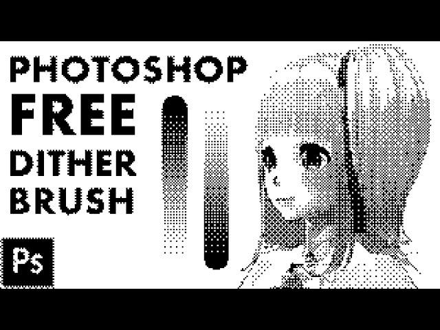 FREE Pixelart Brush | Photoshop Dither Brush | Giveaway