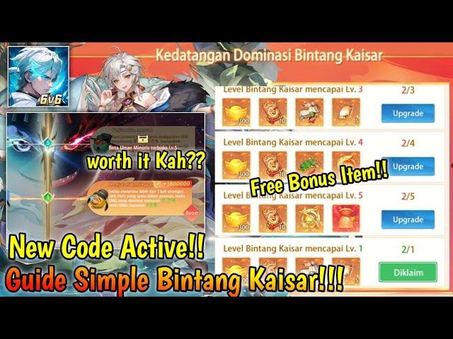 New Code Active!! | Guide Simple Bintang Kaisar Worth It Kah?? - Mythic Samkok (Android)