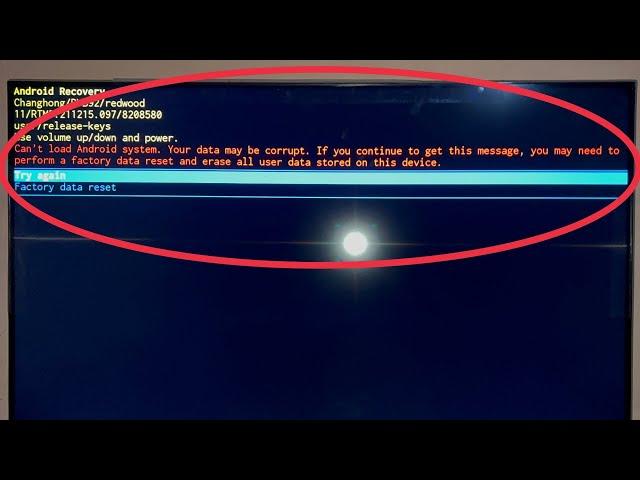 Realme Smart Tv Fix Can't Load Android System Your data may be corrupt Problem Solve | Hard Reset