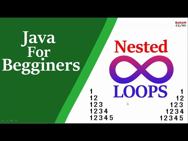 #10 Java Tutorial for Beginners in Hindi | Nested Loop | Pyramid program in java | Patterns in Java