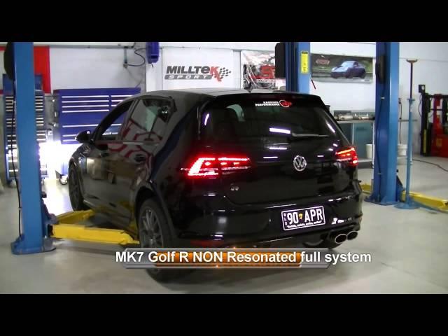 VW Golf R Mk7 Milltek Resonated vs Non-Resonated