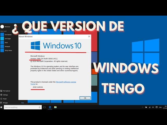 Como saber que version de windows tengo