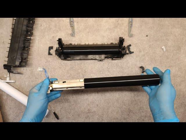 HOW TO REPLACE FUSER FILM SLEEVE AND LOWER PRESSURE ROLLER ON BROTHER HL-5450DN, BROTHER HL-5440D