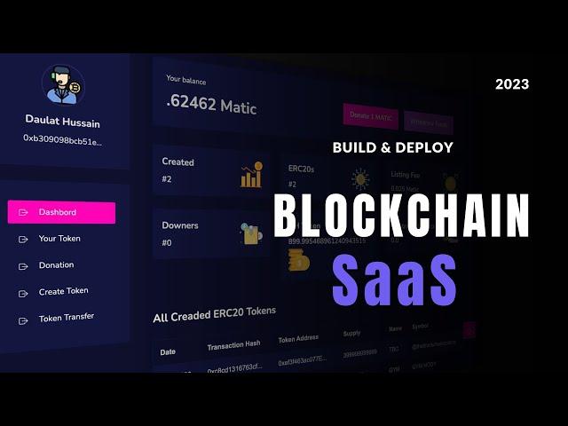 Build Blockchain SaaS Platform &  Make Money Blockchain Developer 