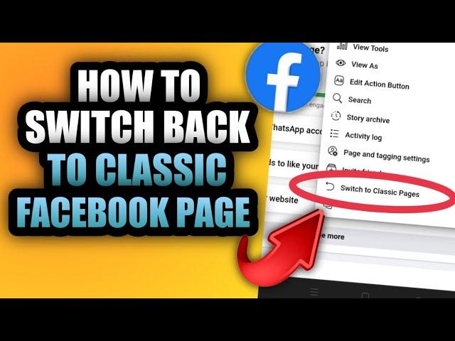 HOW TO SWITCH BACK TO CLASSIC FACEBOOK PAGE