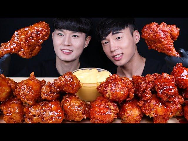 ENG SUB) ASMR SPICY CHICKEN & FRIED CHICKEN EATING SOUNDS MUKBANG 먹방ASMR MUKBANG With Chiyoon ASMR치윤