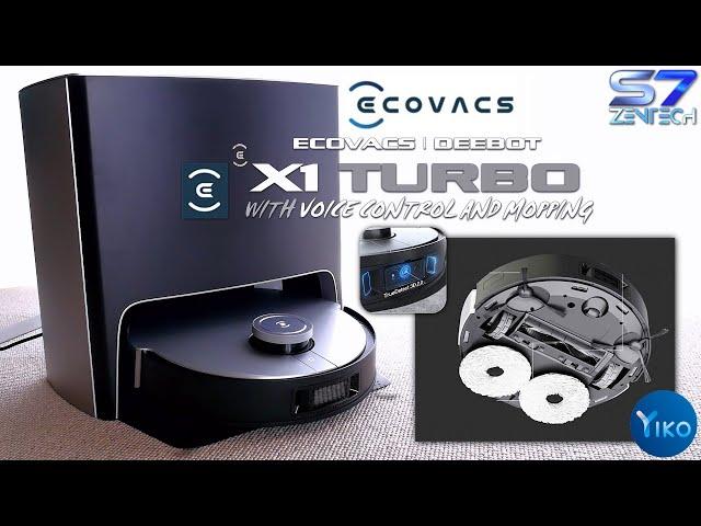 ECOVACS DEEBOT X1 TURBO | AIVI 3D TrueMapping | YIKO Voice Assistant | Mopping & Cool Air Drying