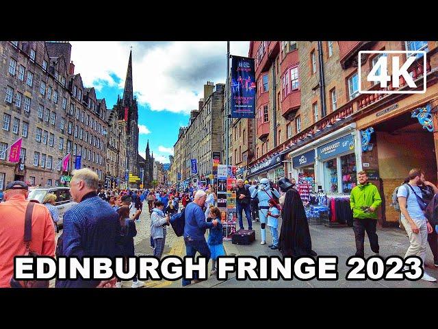 Edinburgh Fringe Festival 2023 | Summer Walking Tour | Scotland in 4K