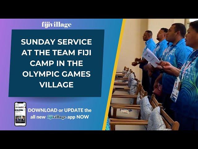 Sunday Service at the Team Fiji camp in the Olympic Games Village #fyp #fiji Video: Team Fiji