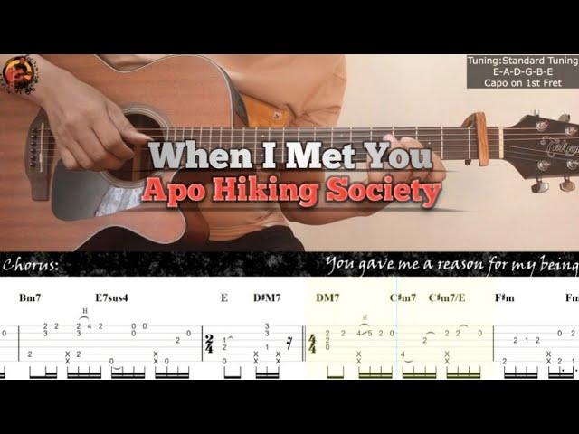 When I Met You - Apo Hiking Society | Guitar Fingerstyle Tabs + Chords + Lyrics