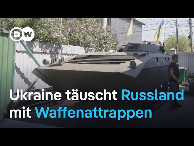 Waffenattrappen als Köder für russische Geschosse | DW Nachrichten