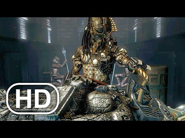 Predator Finds Ancient Armor Mask Scene 4K ULTRA HD - Aliens Vs Predator