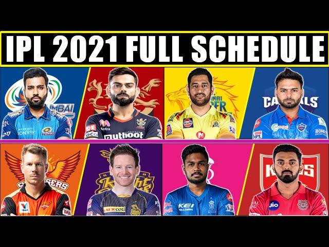 IPL 2021 Schedule, Time Table, Team Squad, All Details, | IPL 2021 | Schedule, All Squad, Playing 11