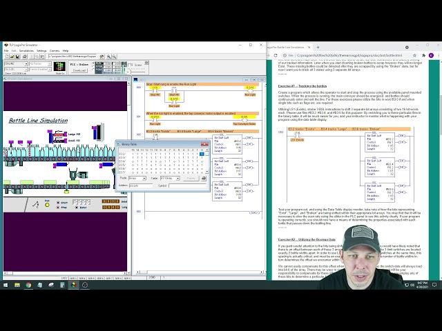 LogixPro Advanced Bottle Line Exercise #1 -- Tracking the bottles  - Using the BSL instruction