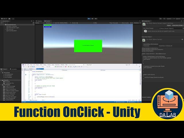 Unity - Call a Function from Script Using Button On Click Event