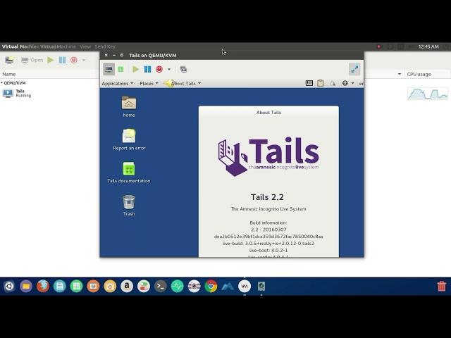 How to Create Virtual Machine of Tails on KVM