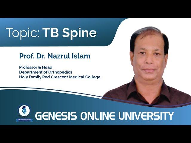 TB Spine | Orthopedics | Genesis Online University