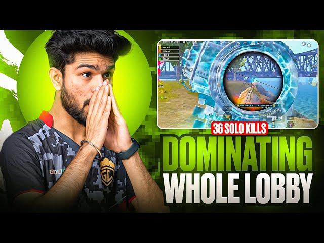 36 SOLO KILLS DOMINATION IN CONQUEROR LOBBY  | GodL LoLzZz BGMI HIGHLIGHT