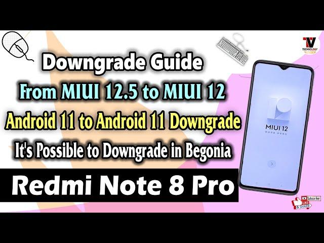 Official Way to Downgrade from MIUI 12.5 to MIUI 12 on Redmi Note 8 Pro | Android 11 to Android 10 |