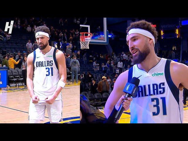 Klay Thompson was HYPED after the WIN vs Warriors, Postgame Interview 