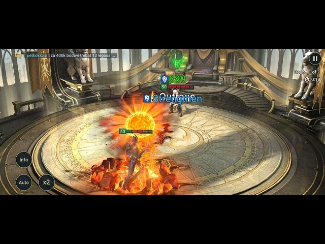 Hellfreak (17 power) vs Morag Bronzelock (19 power) MANUAL fight