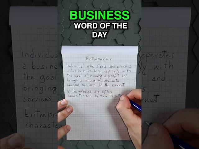 Entrepreneur - Business Word Of The Day 9 #knowledge #learning #daily #business