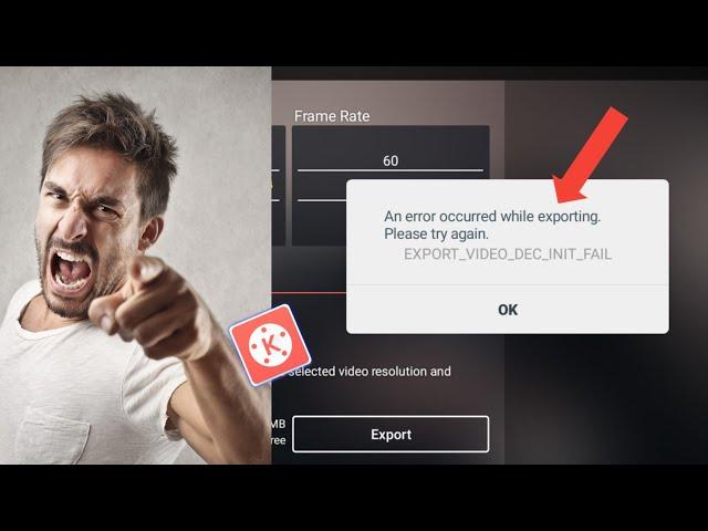 Kinemaster Exporting problem solve | An error occurred while exporting please try again solve !!