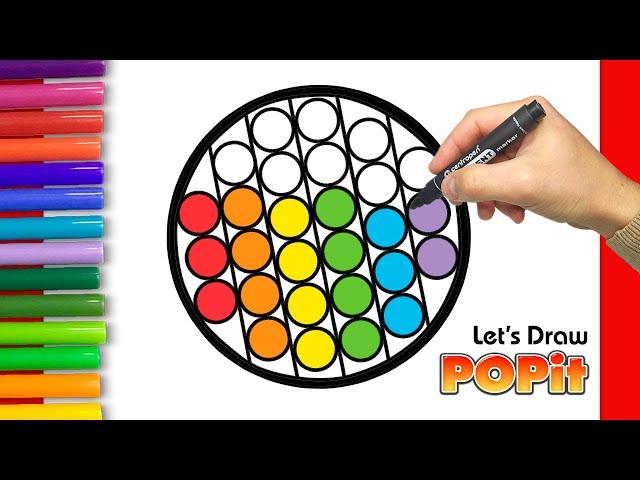 How to Draw Pop it | Как нарисовать поп ит | P for Pop It | Cartoon art for kids | Draw Me TV