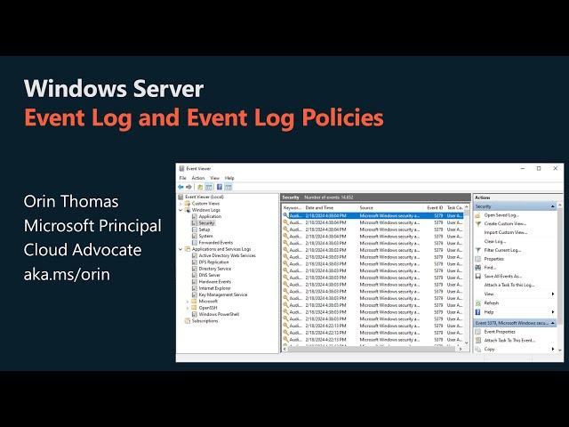 Understanding the Windows Server Event Log