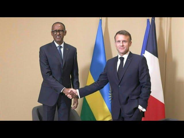 French President Emmanuel Macron holds meeting with Rwandan counterpart Paul Kagame | AFP