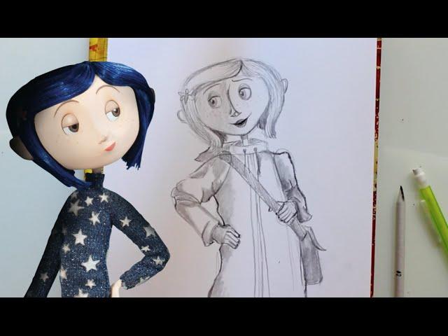 How to Draw CORALINE - @dramaticparrot