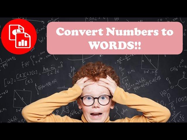 Convert Numbers to Words in Excel
