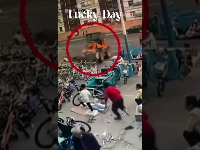 Kid gets very lucky bystander saves the day!