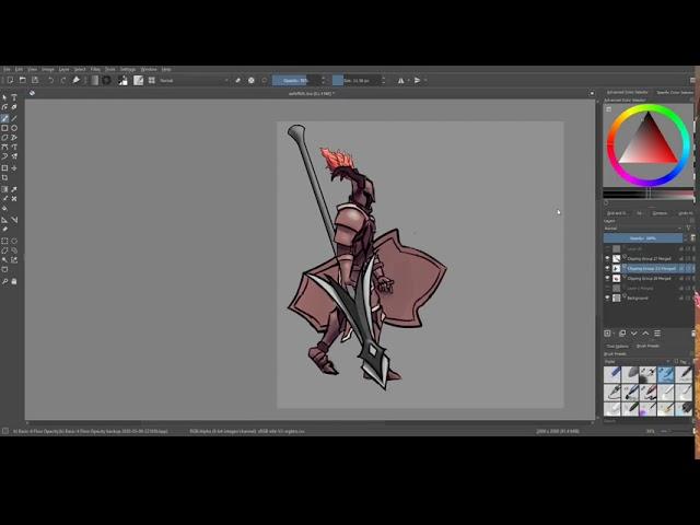 Digital Illustration Timelapse Krita