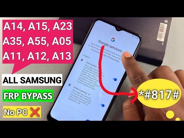 Samsung Frp Bypass 2024 Android 14 Without Pc | Samsung A14/A15/A35/A55/A25/A05s/A05 Gmail Remove