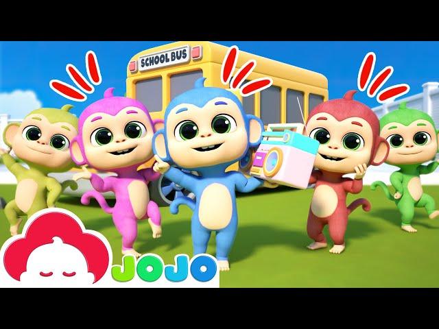 Five Little Monkeys Are Riding On The Bus! | Baby JoJo Nursery Rhymes & Kids Songs