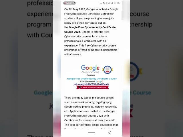 Free Online Google Cyber Security Course | Google