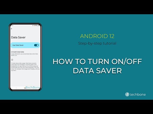 How to Turn On/Off Data saver [Android 12]