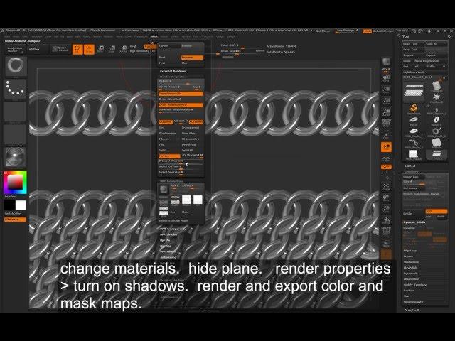 texture creation tiled chains in Zbrush to Maya