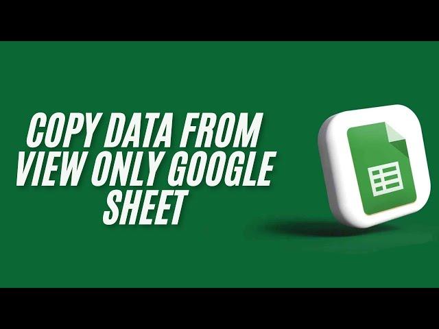 How to Download View Only Google Sheets as Excel Files