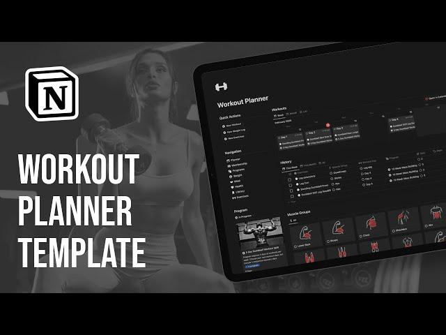 Workout Gym Planner and Tracker Template for Notion