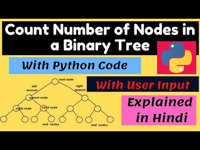 Count Number of Nodes in a Binary Tree in Python | LeetCode 222 Solution in Python | Trees in Python