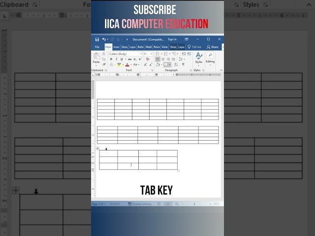 How to create a table in Microsoft Word | Unique Method of Table Creation in MS Word #shorts